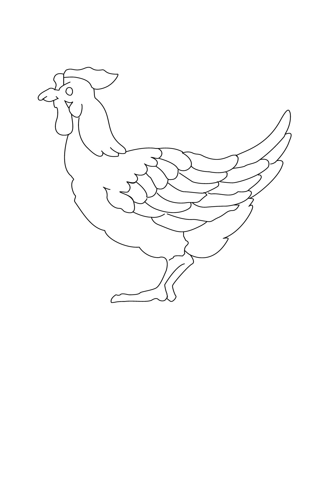 Dibujo para colorear: Gallina (Animales) #17584 - Dibujos para Colorear e Imprimir Gratis