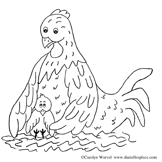 Dibujo para colorear: Gallina (Animales) #17585 - Dibujos para Colorear e Imprimir Gratis