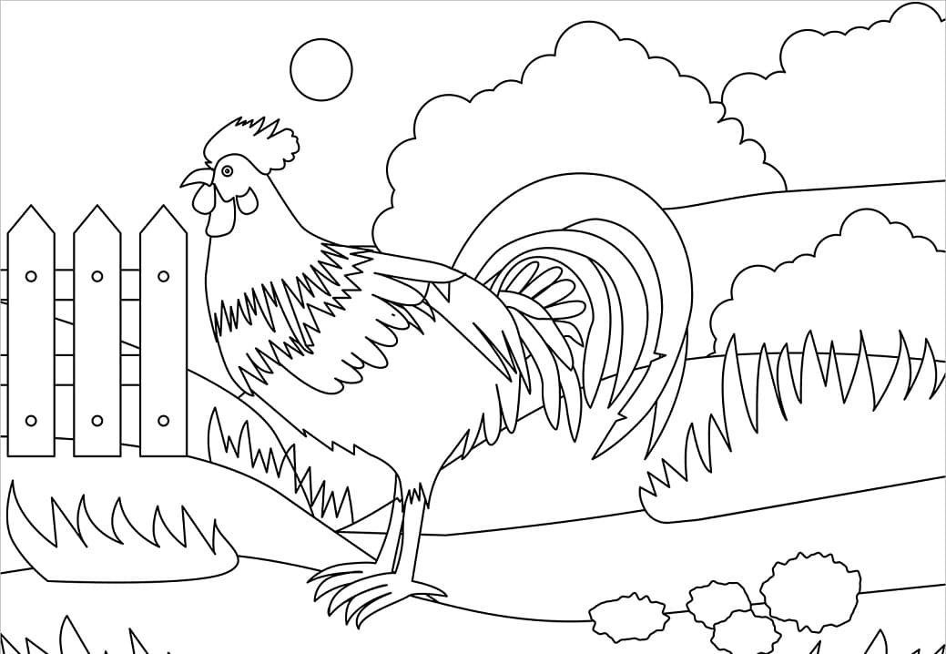 Dibujo gratuito Gallo #207150 de la coleccion Animales para imprimir