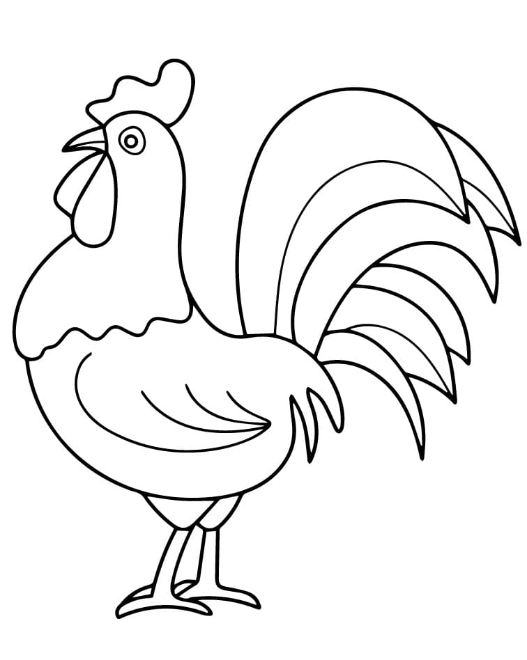 Dibujo gratuito Gallo #207154 de la coleccion Animales para imprimir