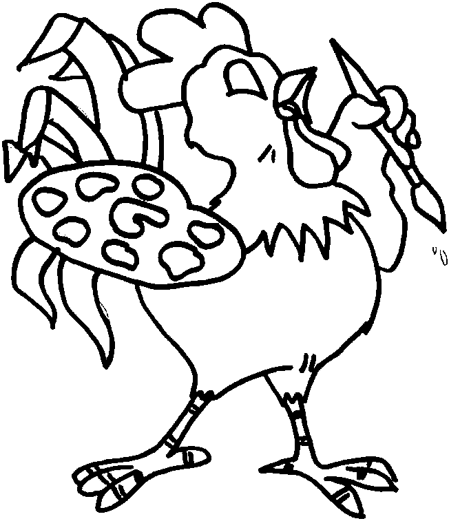 Dibujo para colorear: Gallo (Animales) #4123 - Dibujos para Colorear e Imprimir Gratis