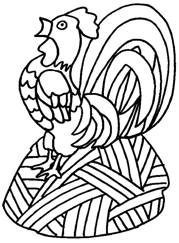 Dibujo para colorear: Gallo (Animales) #4127 - Dibujos para Colorear e Imprimir Gratis