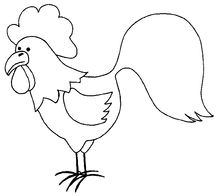 Dibujo para colorear: Gallo (Animales) #4132 - Dibujos para Colorear e Imprimir Gratis