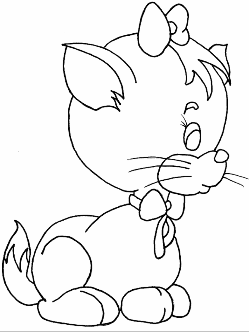 Dibujo gratuito Gatito #18055 de la coleccion Animales para imprimir