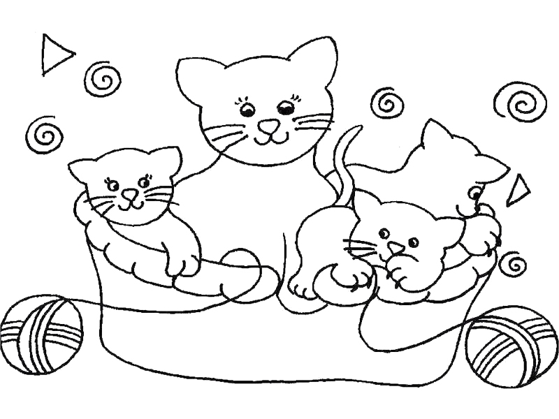 Dibujo para colorear: Gato (Animales) #1765 - Dibujos para Colorear e Imprimir Gratis