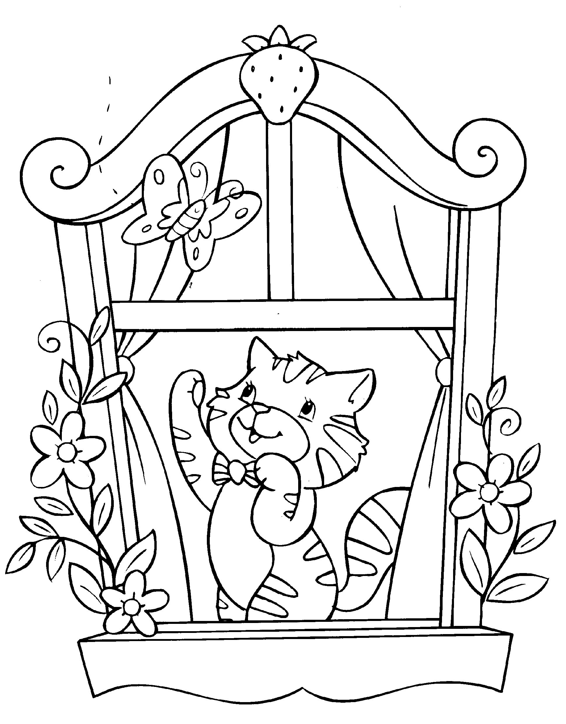 Dibujo para colorear: Gato (Animales) #1845 - Dibujos para Colorear e Imprimir Gratis