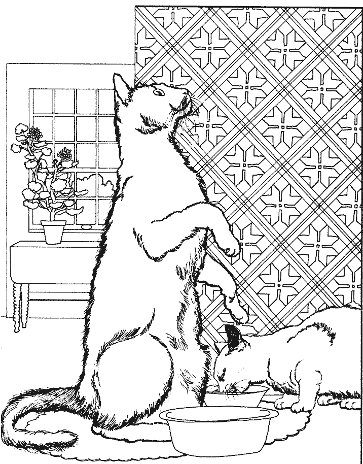Dibujo para colorear: Gato (Animales) #1947 - Dibujos para Colorear e Imprimir Gratis