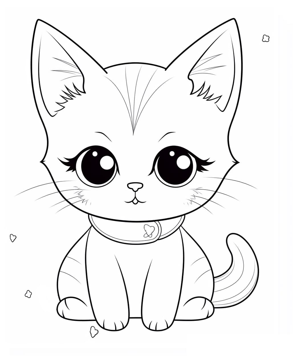 Dibujo gratuito Gato Kawaii #216287 de la coleccion Animales para imprimir