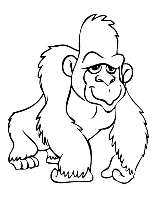 Dibujo gratuito Gorila #188930 de la coleccion Animales para imprimir