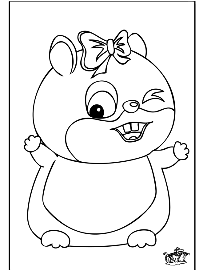 Dibujo para colorear: Hámster (Animales) #8031 - Dibujos para Colorear e Imprimir Gratis