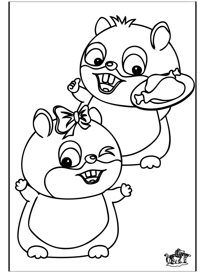 Dibujo para colorear: Hámster (Animales) #8036 - Dibujos para Colorear e Imprimir Gratis