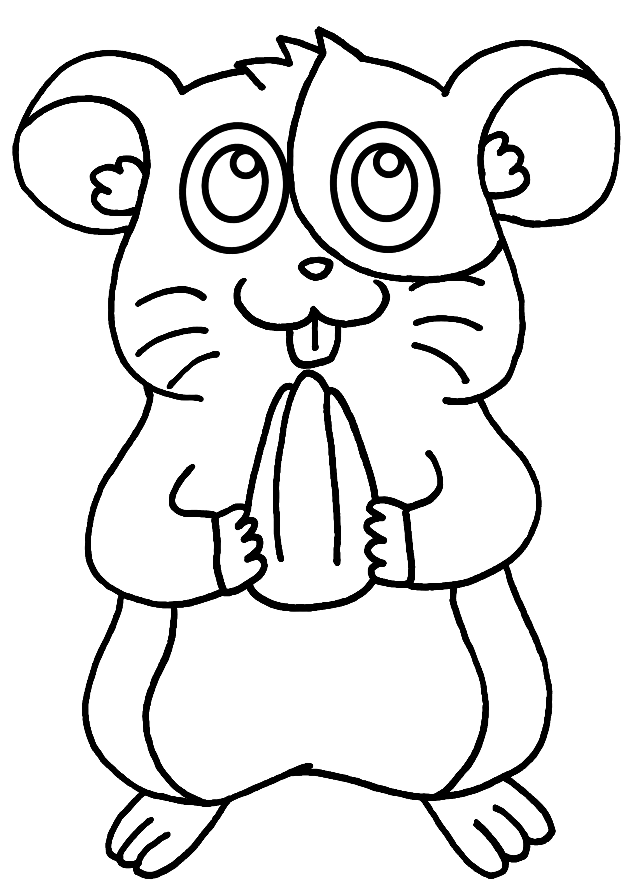 Dibujo para colorear: Hámster (Animales) #8050 - Dibujos para Colorear e Imprimir Gratis