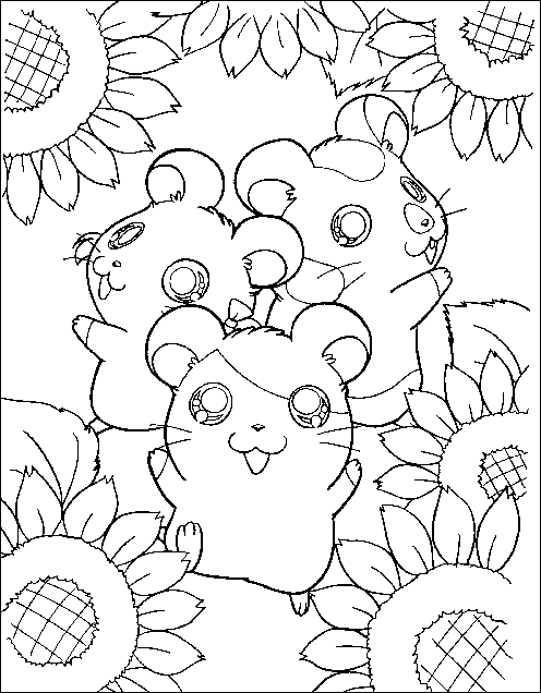 Dibujo para colorear: Hámster (Animales) #8096 - Dibujos para Colorear e Imprimir Gratis