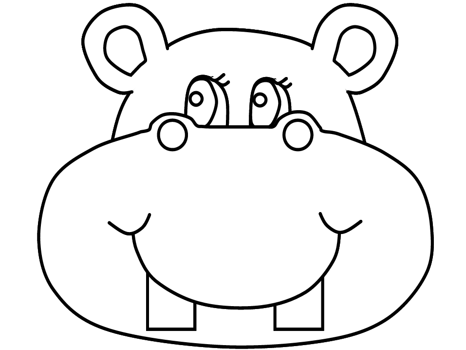 Dibujo para colorear: Hipopótamo (Animales) #8684 - Dibujos para Colorear e Imprimir Gratis