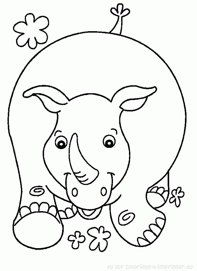 Dibujo para colorear: Hipopótamo (Animales) #8686 - Dibujos para Colorear e Imprimir Gratis