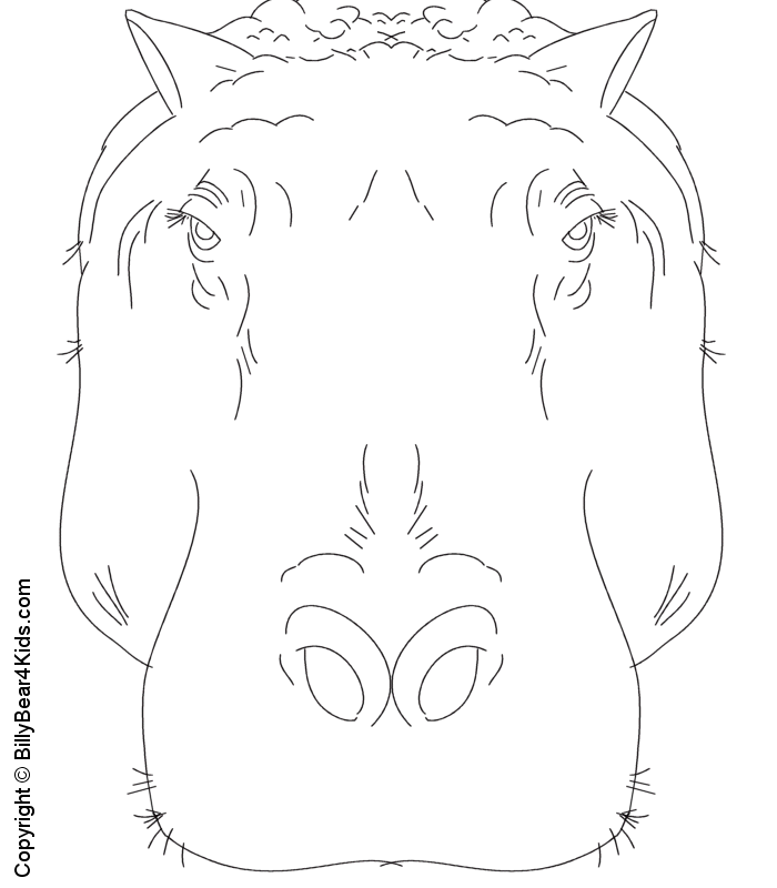 Dibujo para colorear: Hipopótamo (Animales) #8703 - Dibujos para Colorear e Imprimir Gratis