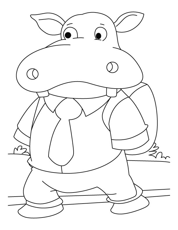 Dibujo para colorear: Hipopótamo (Animales) #8746 - Dibujos para Colorear e Imprimir Gratis