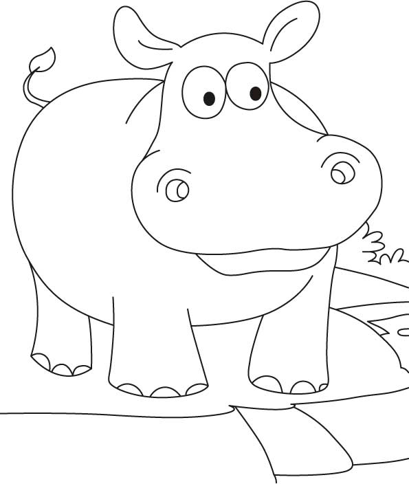 Dibujo para colorear: Hipopótamo (Animales) #8805 - Dibujos para Colorear e Imprimir Gratis