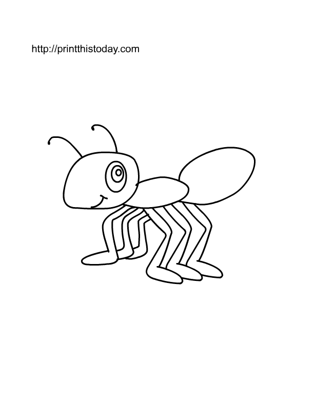 Dibujo para colorear: Hormiga (Animales) #6938 - Dibujos para Colorear e Imprimir Gratis