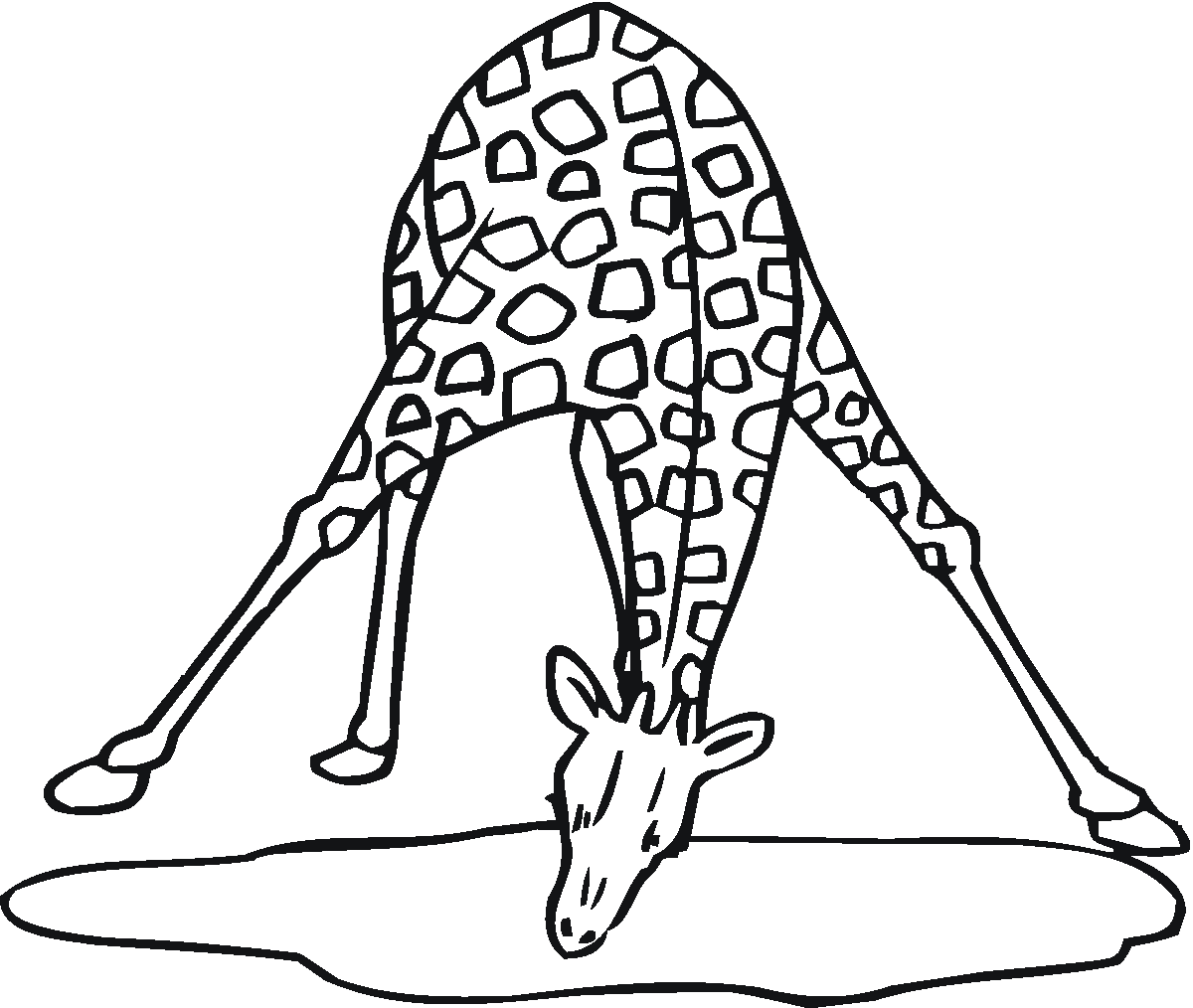Dibujo para colorear: Jirafa (Animales) #7299 - Dibujos para Colorear e Imprimir Gratis