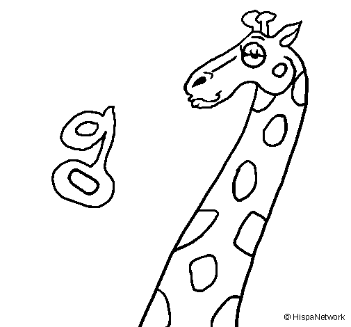 Dibujo para colorear: Jirafa (Animales) #7355 - Dibujos para Colorear e Imprimir Gratis