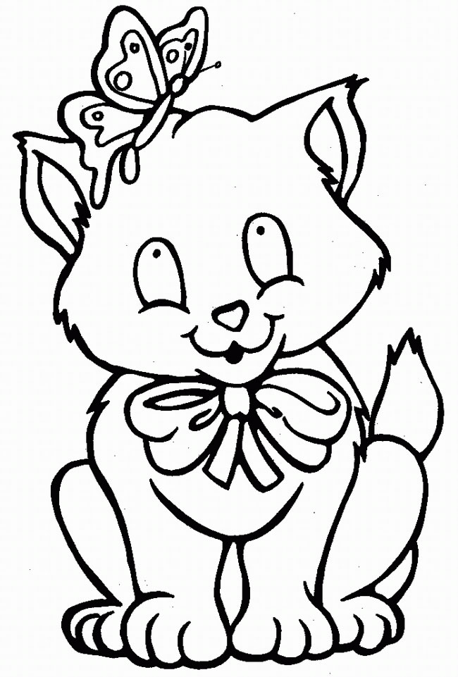 Dibujo para colorear: Kitten (Animales) #18023 - Dibujos para Colorear e Imprimir Gratis