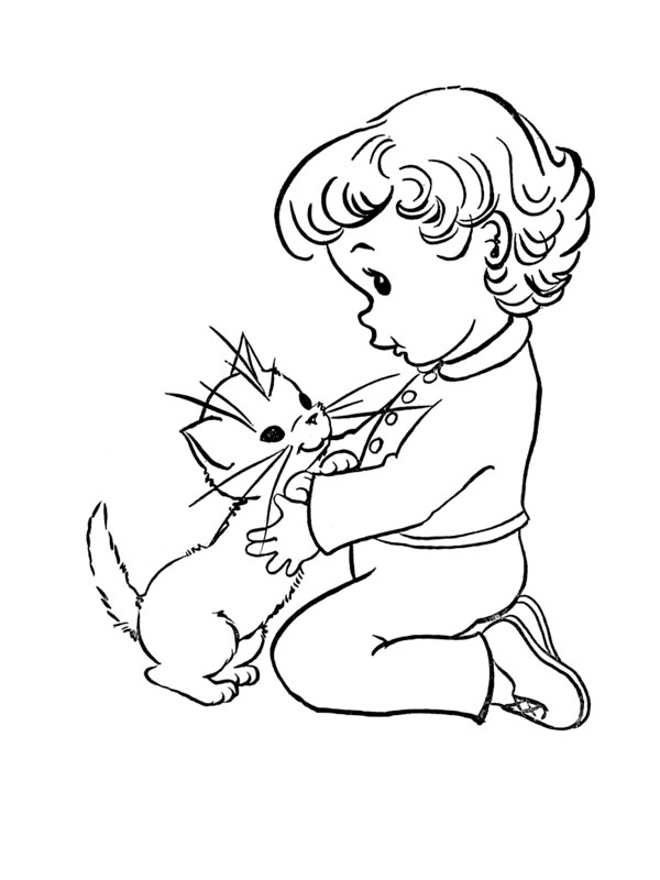 Dibujo para colorear: Kitten (Animales) #18034 - Dibujos para Colorear e Imprimir Gratis