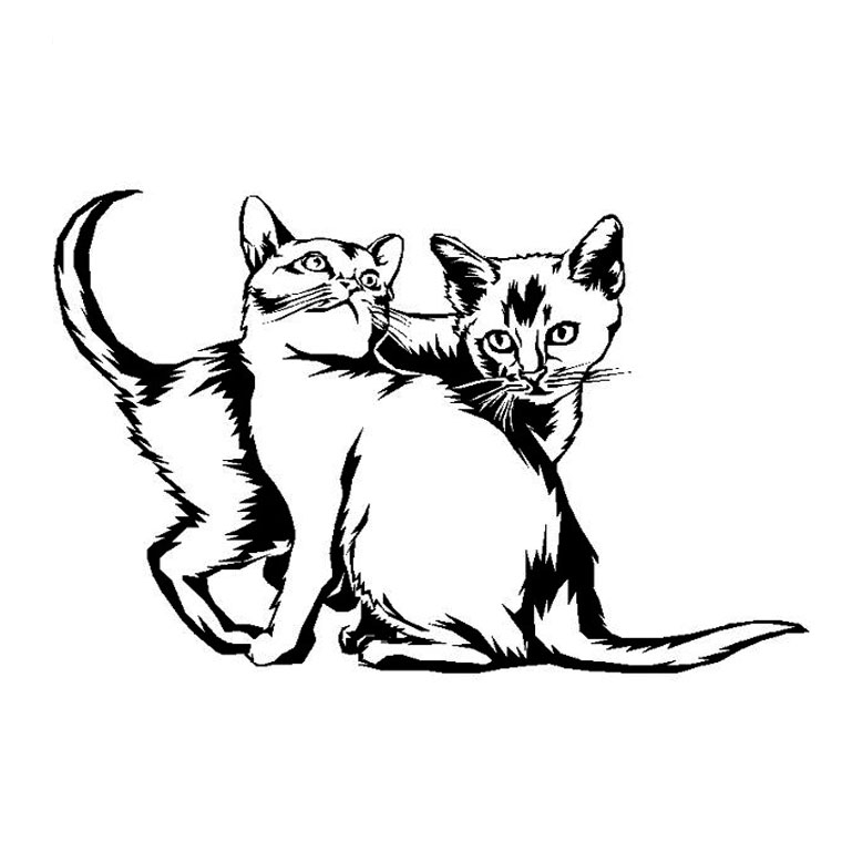 Dibujo para colorear: Kitten (Animales) #18046 - Dibujos para Colorear e Imprimir Gratis