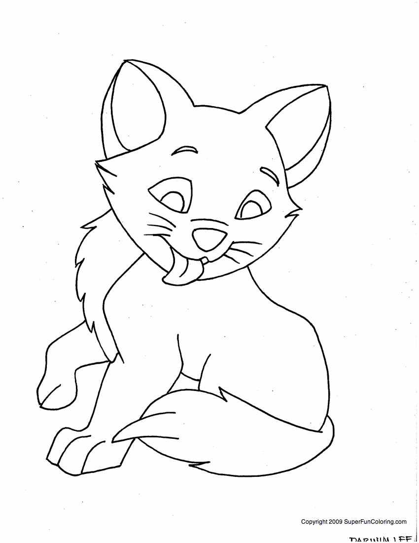 Dibujo para colorear: Kitten (Animales) #18057 - Dibujos para Colorear e Imprimir Gratis