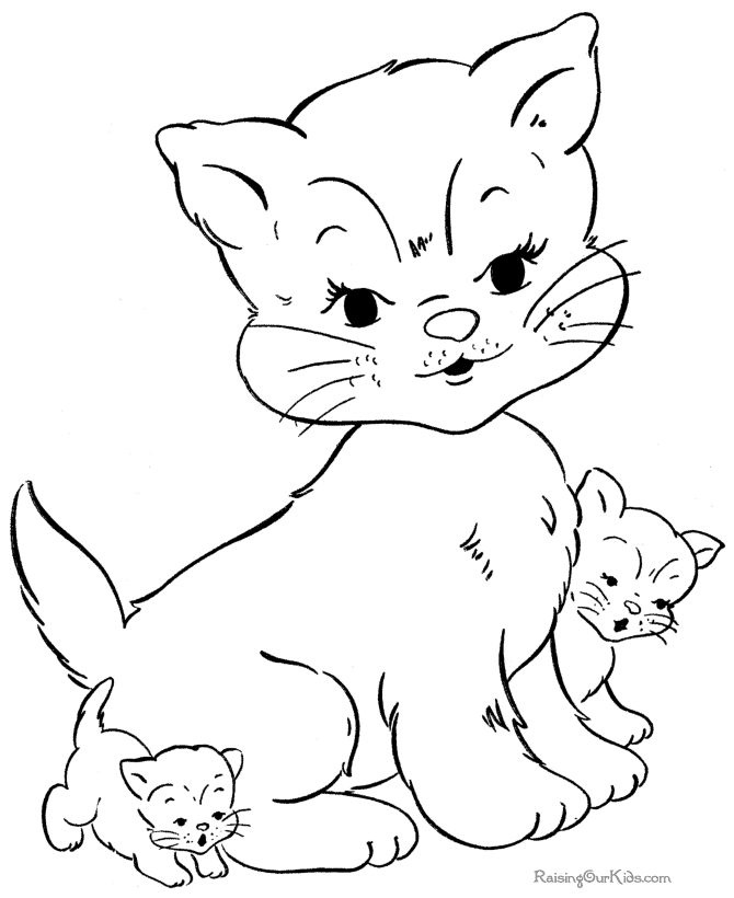Dibujo para colorear: Kitten (Animales) #18064 - Dibujos para Colorear e Imprimir Gratis