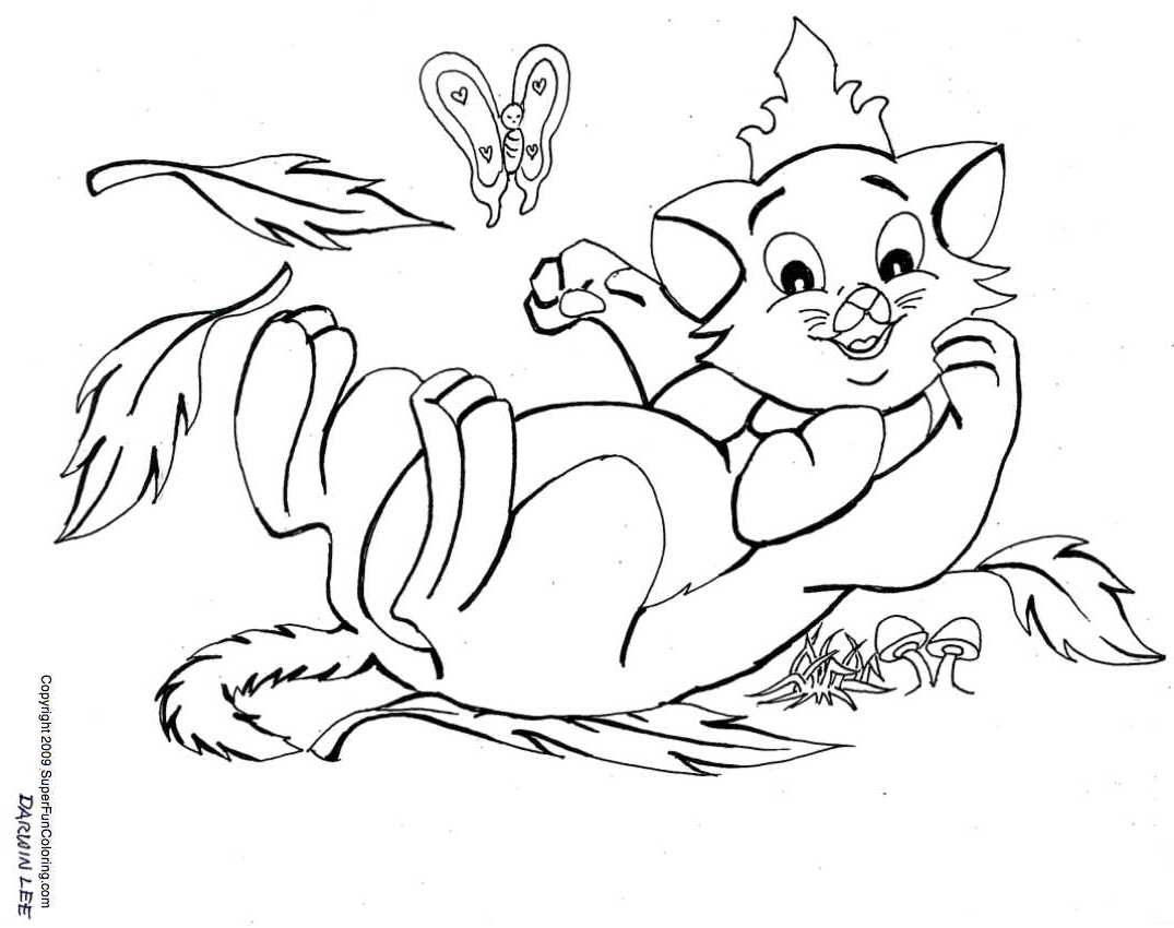 Dibujo para colorear: Kitten (Animales) #18117 - Dibujos para Colorear e Imprimir Gratis