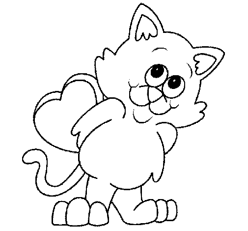 Dibujo para colorear: Kitten (Animales) #18129 - Dibujos para Colorear e Imprimir Gratis