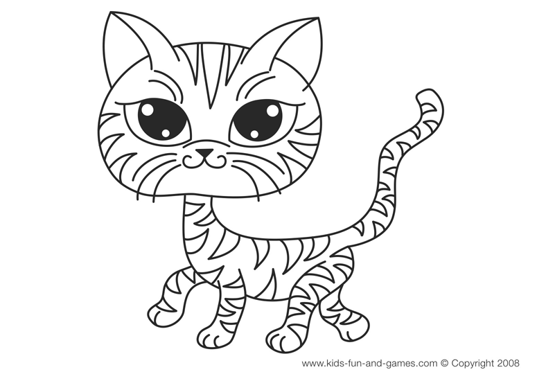 Dibujo para colorear: Kitten (Animales) #18133 - Dibujos para Colorear e Imprimir Gratis
