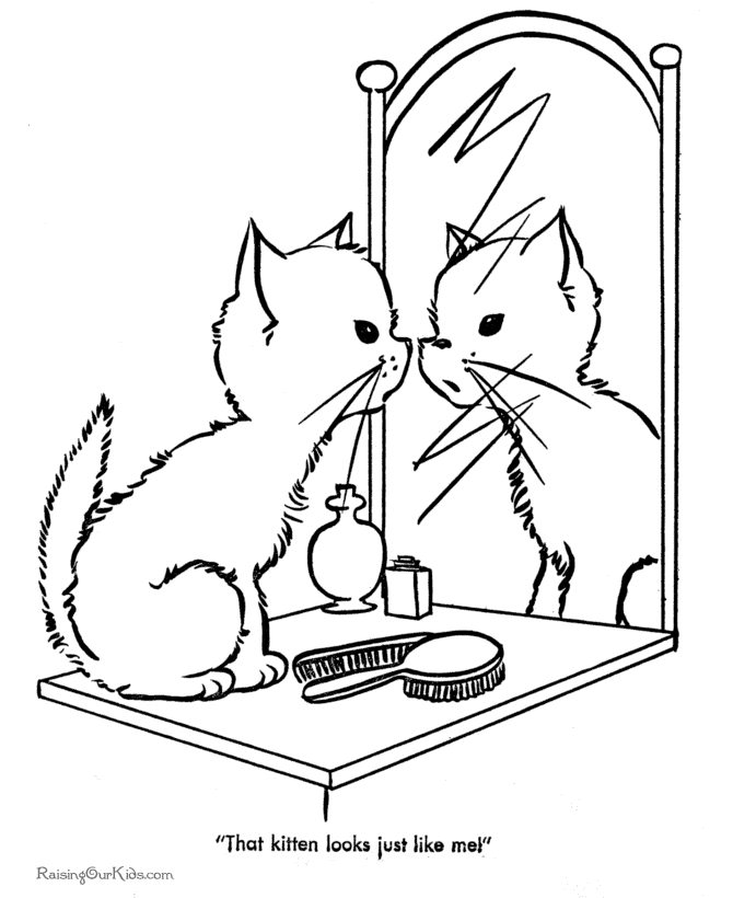 Dibujo para colorear: Kitten (Animales) #18176 - Dibujos para Colorear e Imprimir Gratis