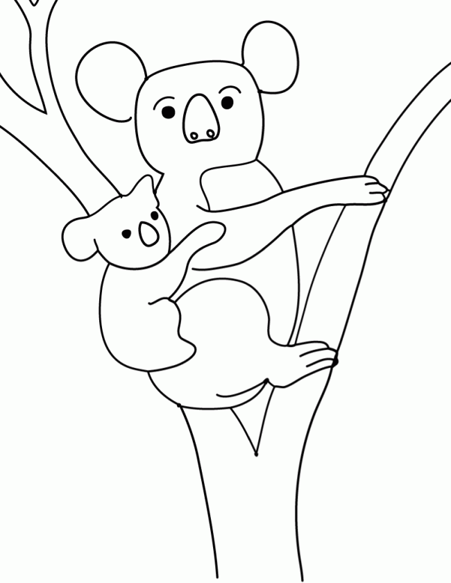 Dibujo para colorear: Koala (Animales) #9326 - Dibujos para Colorear e Imprimir Gratis