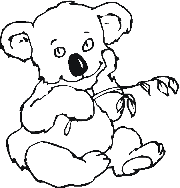 Dibujo para colorear: Koala (Animales) #9331 - Dibujos para Colorear e Imprimir Gratis