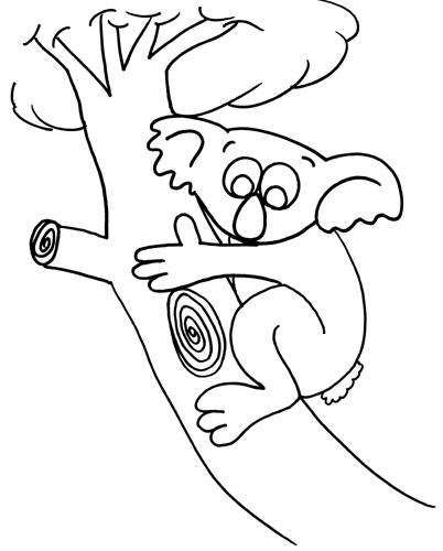 Dibujo para colorear: Koala (Animales) #9370 - Dibujos para Colorear e Imprimir Gratis