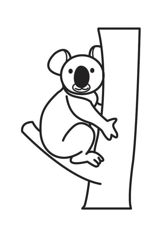 Dibujo para colorear: Koala (Animales) #9389 - Dibujos para Colorear e Imprimir Gratis