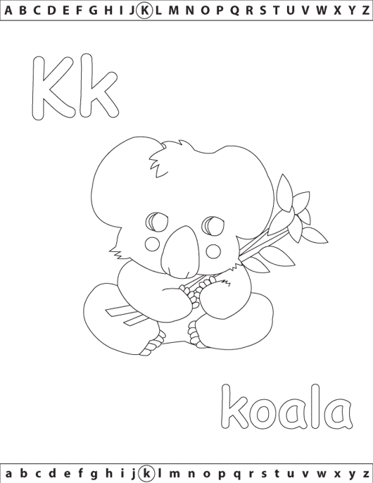 Dibujo para colorear: Koala (Animales) #9392 - Dibujos para Colorear e Imprimir Gratis