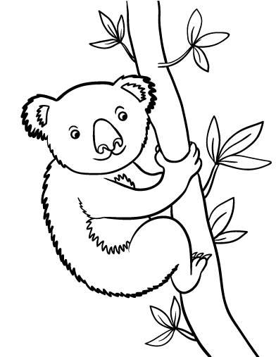 Dibujo para colorear: Koala (Animales) #9398 - Dibujos para Colorear e Imprimir Gratis