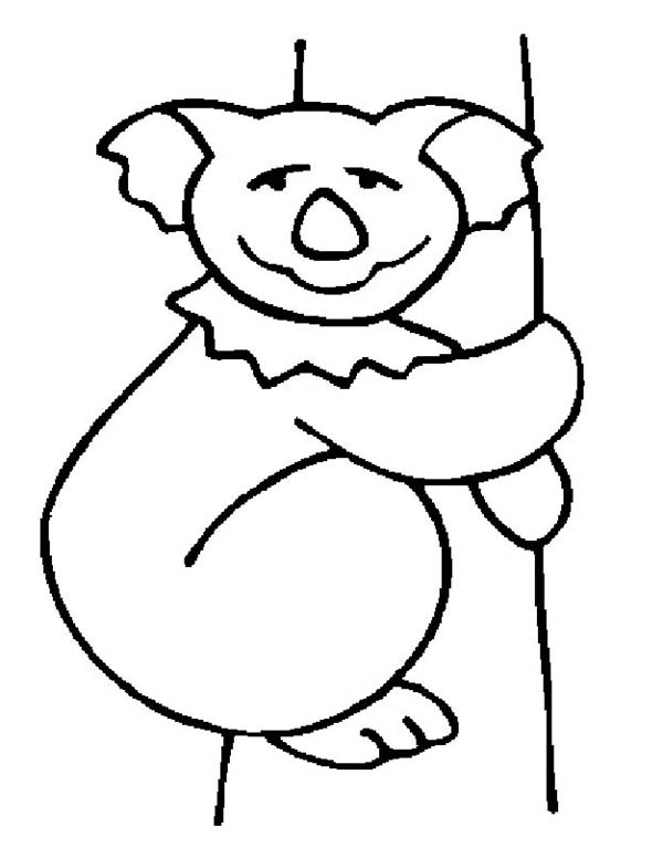 Dibujo para colorear: Koala (Animales) #9421 - Dibujos para Colorear e Imprimir Gratis