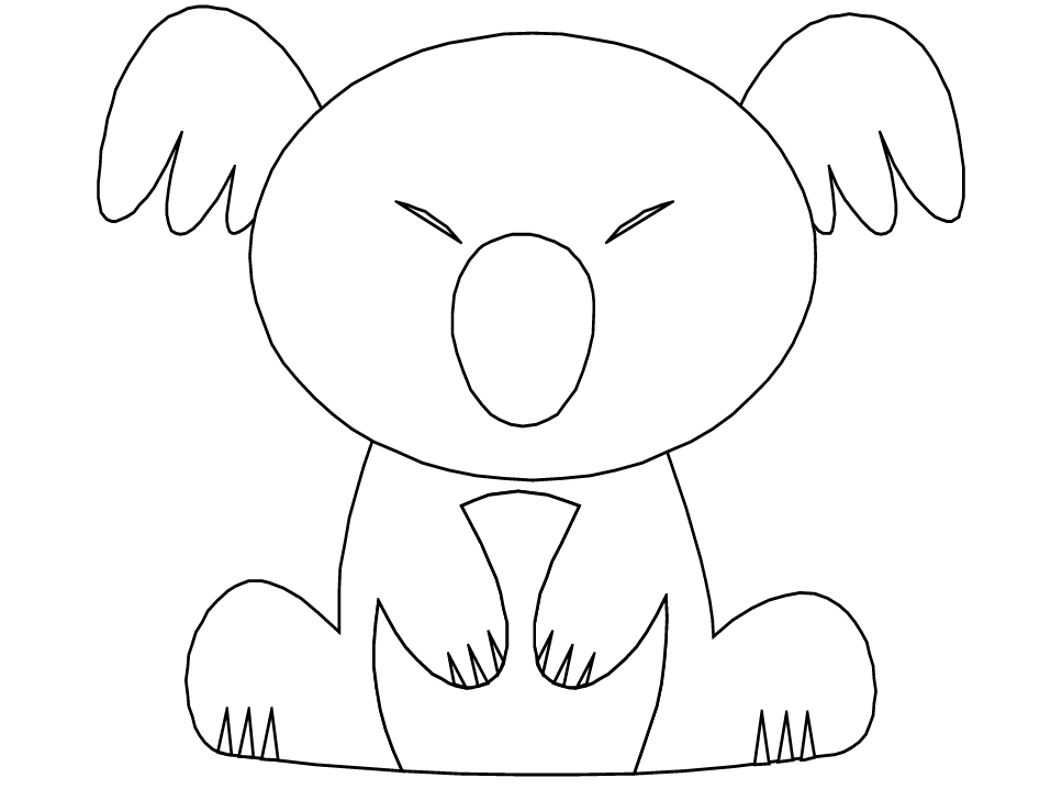 Dibujo para colorear: Koala (Animales) #9423 - Dibujos para Colorear e Imprimir Gratis