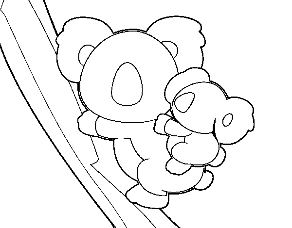 Dibujo para colorear: Koala (Animales) #9425 - Dibujos para Colorear e Imprimir Gratis