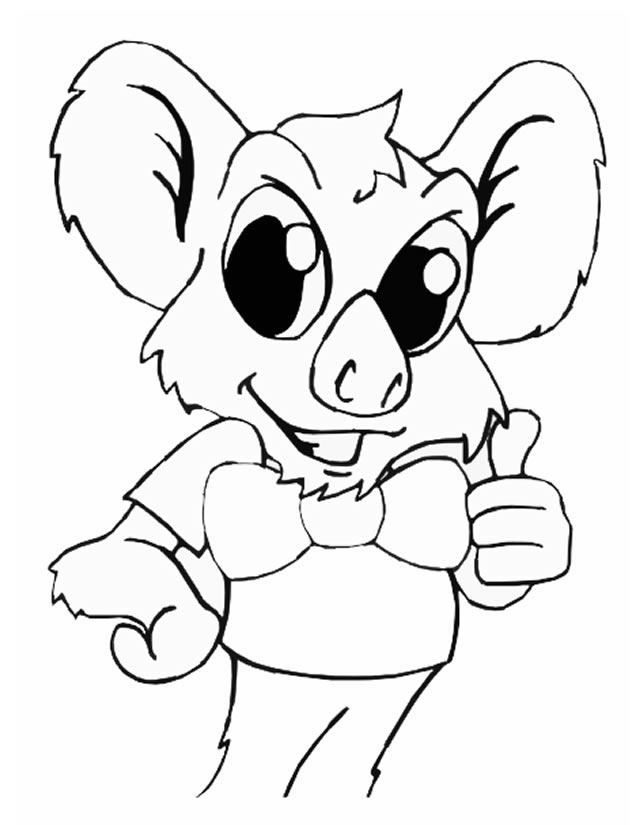 Dibujo para colorear: Koala (Animales) #9478 - Dibujos para Colorear e Imprimir Gratis