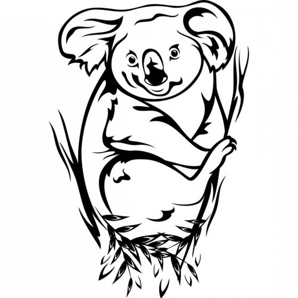 Dibujo para colorear: Koala (Animales) #9483 - Dibujos para Colorear e Imprimir Gratis