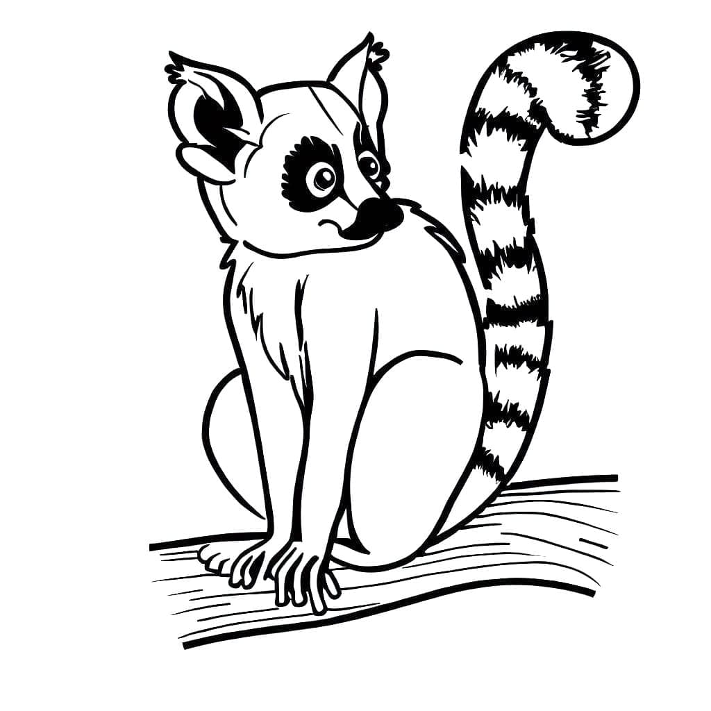 Dibujo gratuito Lémur #219676 de la coleccion Animales para imprimir