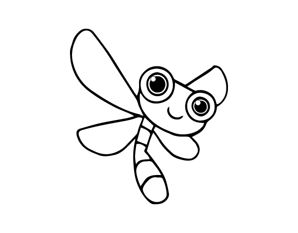 Dibujo para colorear: Libélula (Animales) #9998 - Dibujos para Colorear e Imprimir Gratis