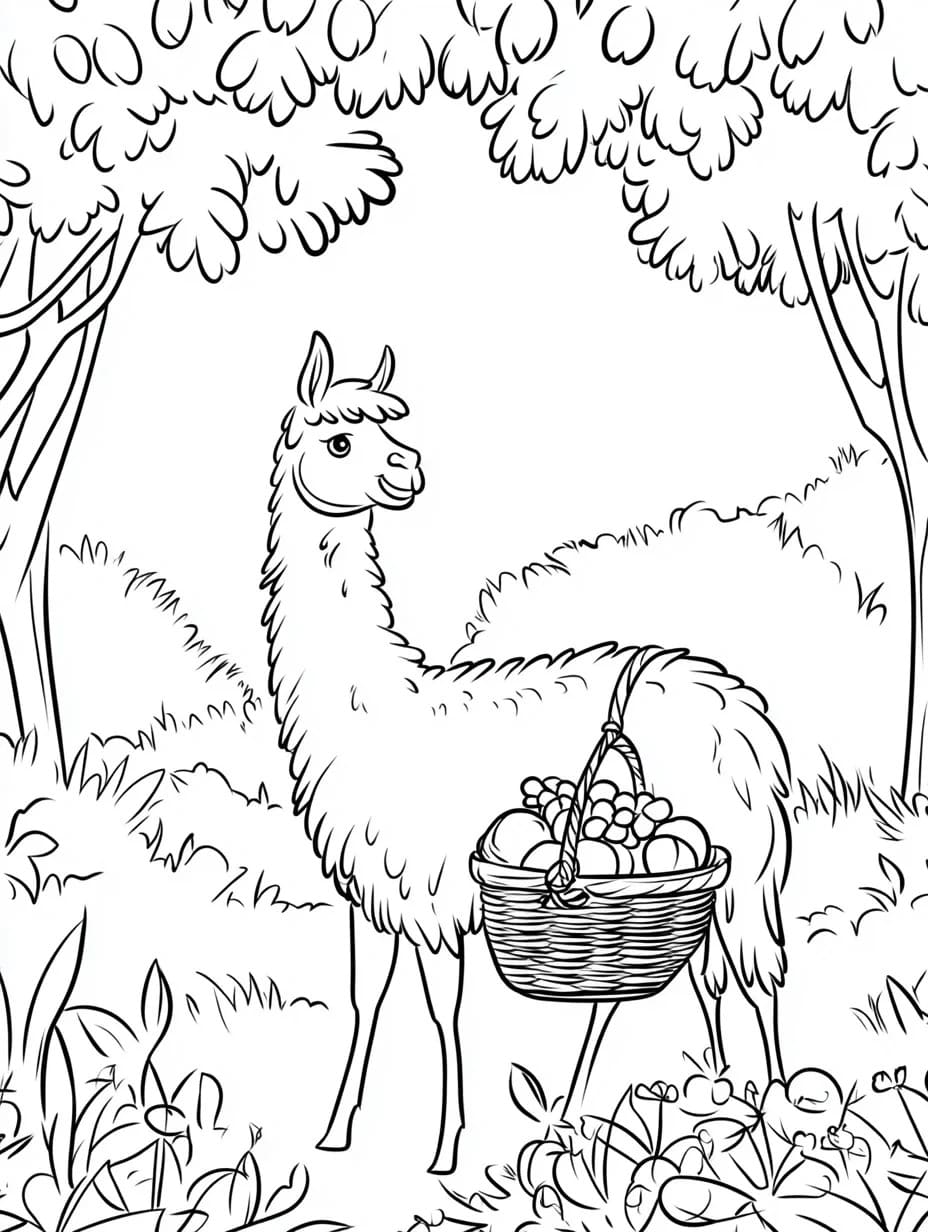 Dibujo gratuito Llama #217819 de la coleccion Animales para imprimir