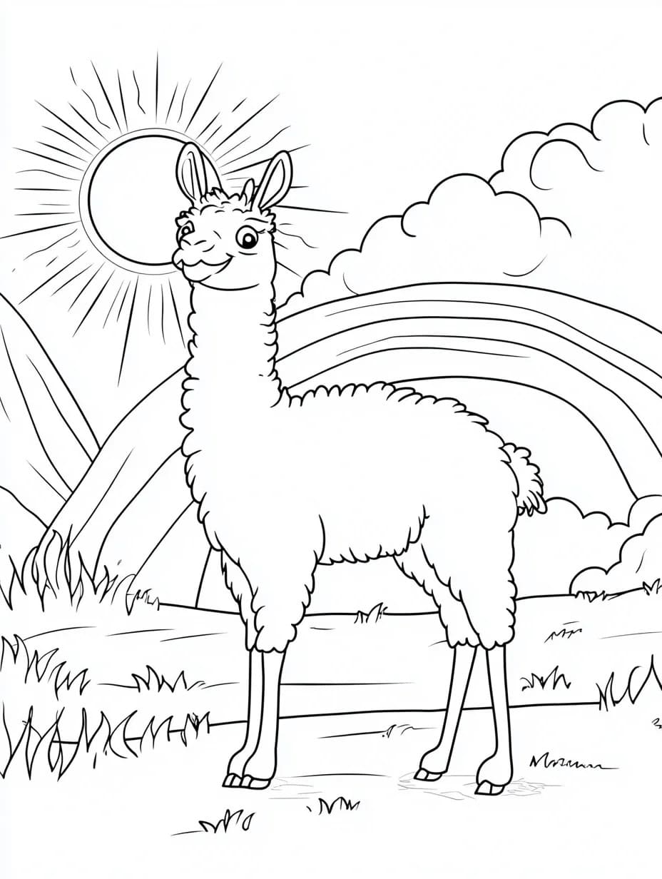 Dibujo gratuito Llama #217822 de la coleccion Animales para imprimir