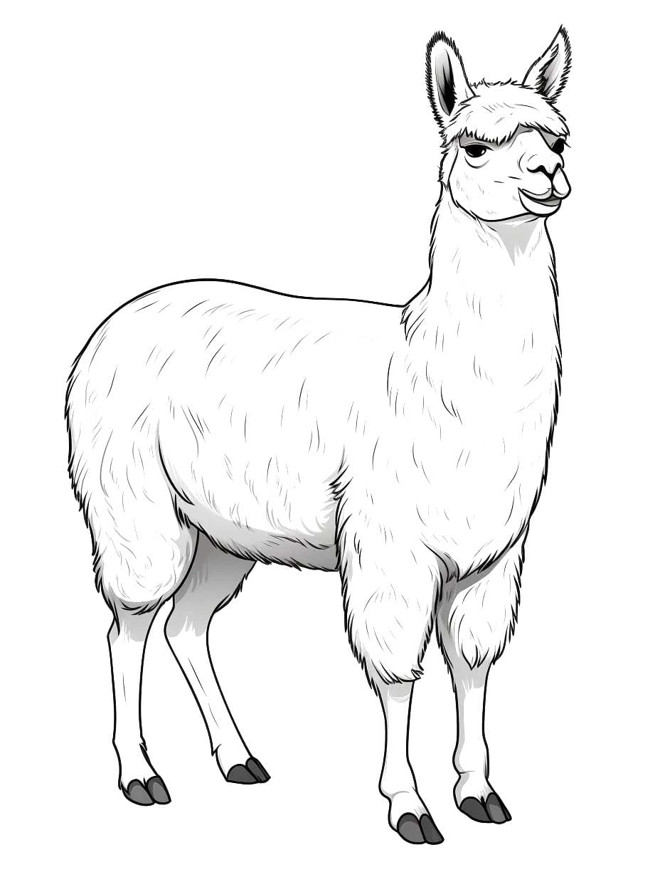 Dibujo gratuito Llama #217829 de la coleccion Animales para imprimir